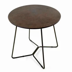 Viadurini Living Moderne Couchtische-Runder Couchtisch mit Platte aus Feinsteinzeug, hergestellt in Italien – Paini