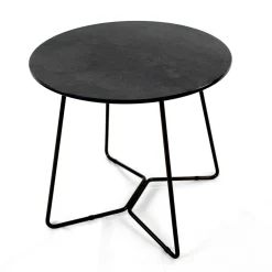 Viadurini Living Moderne Couchtische-Runder Couchtisch mit Platte aus Feinsteinzeug, hergestellt in Italien – Paini