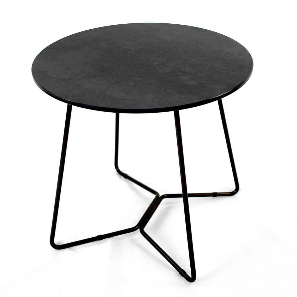 Viadurini Living Moderne Couchtische-Runder Couchtisch mit Platte aus Feinsteinzeug, hergestellt in Italien – Paini