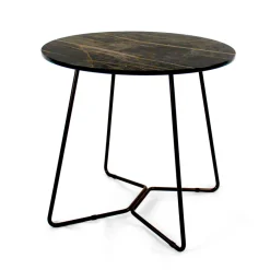 Viadurini Living Moderne Couchtische-Runder Couchtisch mit Platte aus Feinsteinzeug, hergestellt in Italien – Paini