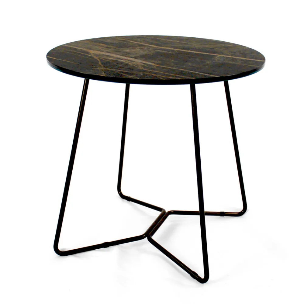 Viadurini Living Moderne Couchtische-Runder Couchtisch mit Platte aus Feinsteinzeug, hergestellt in Italien – Paini