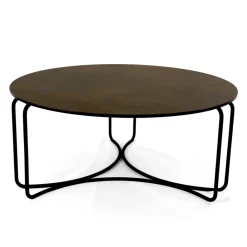 Viadurini Living Moderne Couchtische-Runder Couchtisch mit 3-sichelförmiger Basis, hergestellt in Italien – Arepa