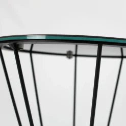 Viadurini Living Moderne Couchtische-Runder Couchtisch mit Stahlgestell und Steinzeugplatte, hergestellt in Italien – Alisea