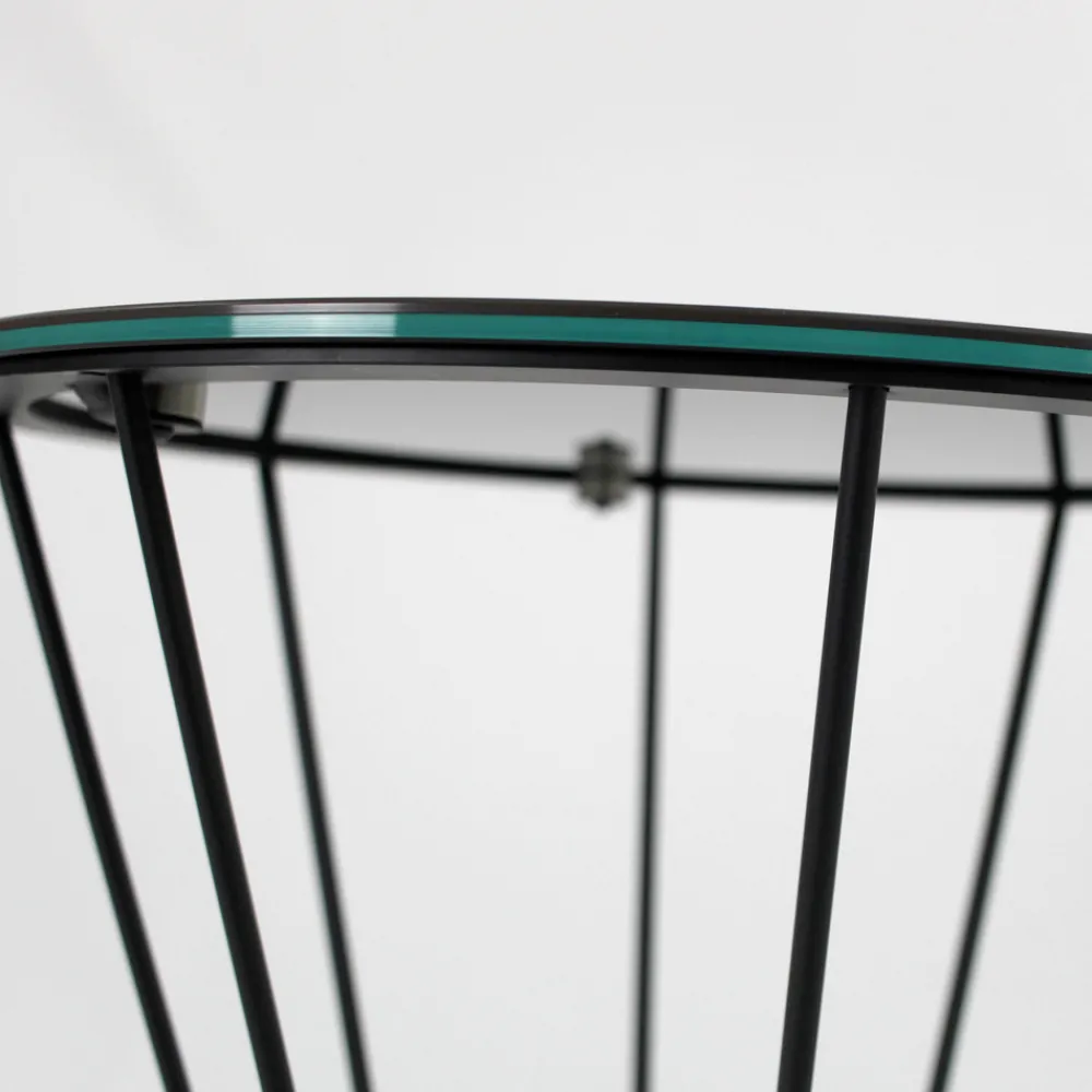 Viadurini Living Moderne Couchtische-Runder Couchtisch mit Stahlgestell und Steinzeugplatte, hergestellt in Italien – Alisea