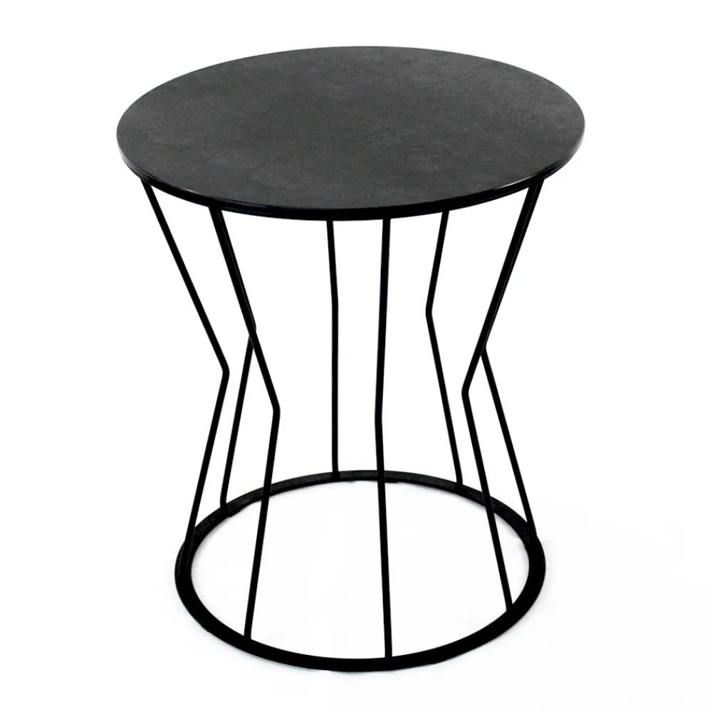 Viadurini Living Moderne Couchtische-Runder Couchtisch mit Stahlgestell und Steinzeugplatte, hergestellt in Italien – Alisea