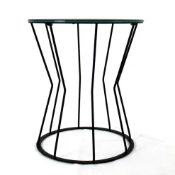 Viadurini Living Moderne Couchtische-Runder Couchtisch mit Stahlgestell und Steinzeugplatte, hergestellt in Italien – Alisea