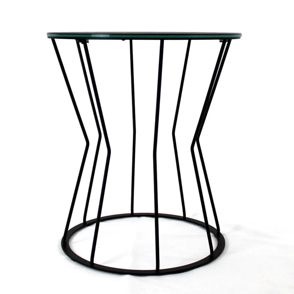 Viadurini Living Moderne Couchtische-Runder Couchtisch mit Stahlgestell und Steinzeugplatte, hergestellt in Italien – Alisea