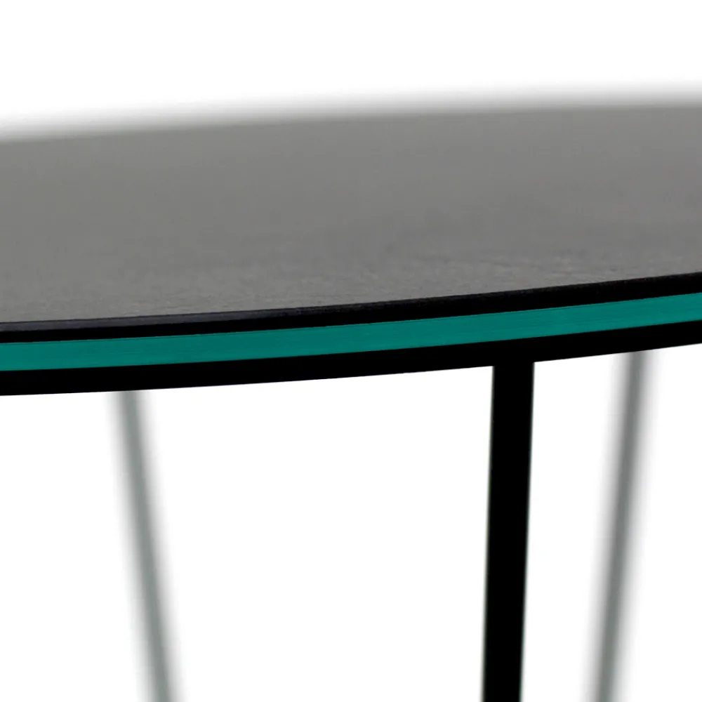 Viadurini Living Moderne Couchtische-Runder Couchtisch mit Stahlgestell und Steinzeugplatte, hergestellt in Italien – Alisea