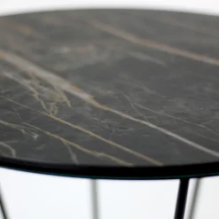 Viadurini Living Moderne Couchtische-Runder Couchtisch mit Stahlgestell und Steinzeugplatte, hergestellt in Italien – Alisea