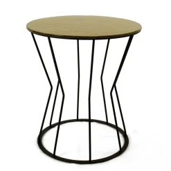 Viadurini Living Moderne Couchtische-Runder Couchtisch mit Stahlfuß und Glasplatte, hergestellt in Italien – Alisea