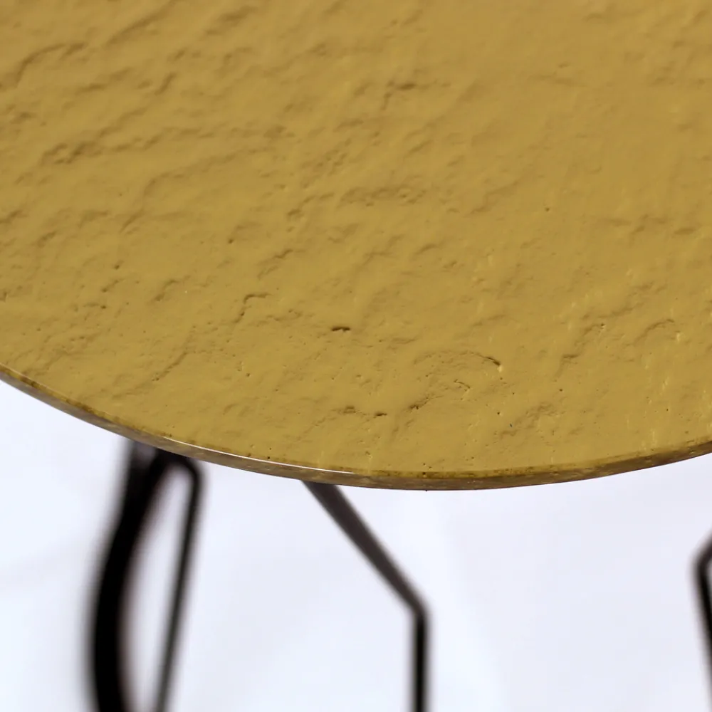 Viadurini Living Moderne Couchtische-Runder Couchtisch mit Stahlfuß und Glasplatte, hergestellt in Italien – Alisea