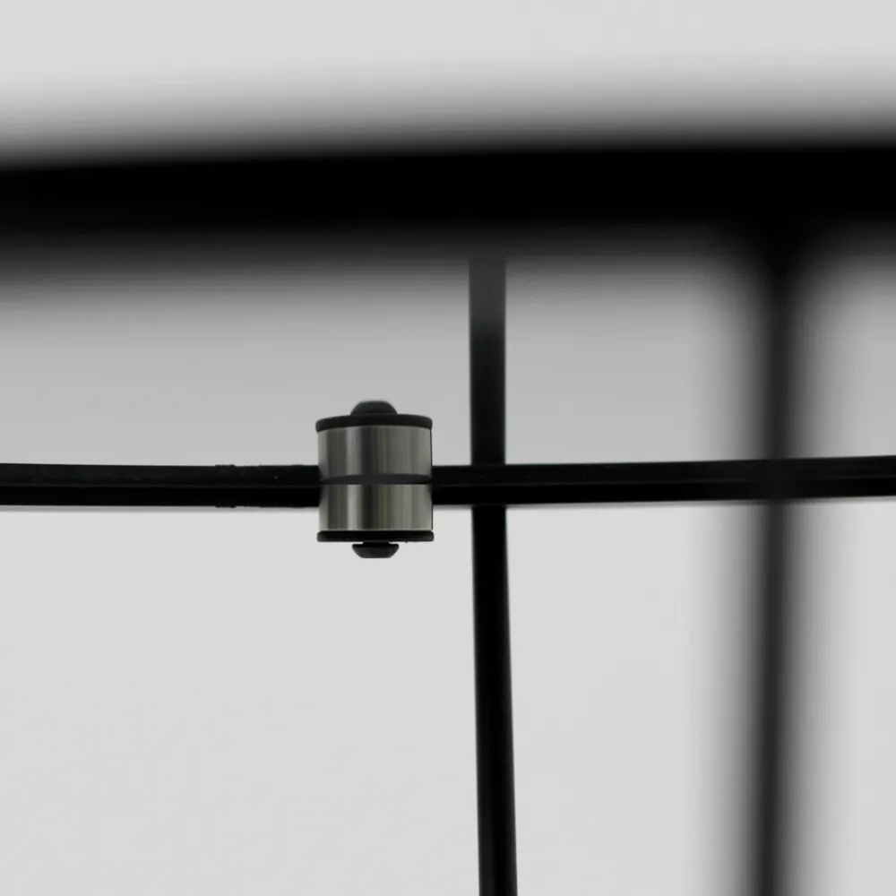 Viadurini Living Moderne Couchtische-Runder Couchtisch mit Stahlfuß und Glasplatte, hergestellt in Italien – Alisea