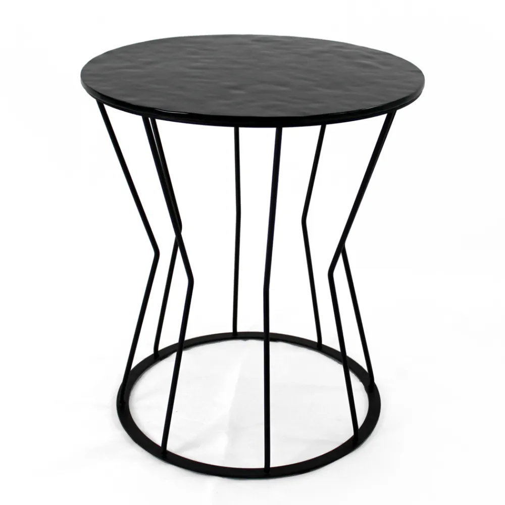 Viadurini Living Moderne Couchtische-Runder Couchtisch mit Stahlfuß und Glasplatte, hergestellt in Italien – Alisea