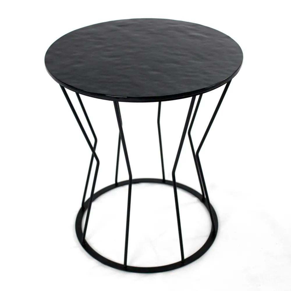 Viadurini Living Moderne Couchtische-Runder Couchtisch mit Stahlfuß und Glasplatte, hergestellt in Italien – Alisea