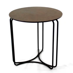 Viadurini Living Moderne Couchtische-Runder Couchtisch und Sockel aus Steinzeug mit 3 Halbmonden, hergestellt in Italien – Arepa