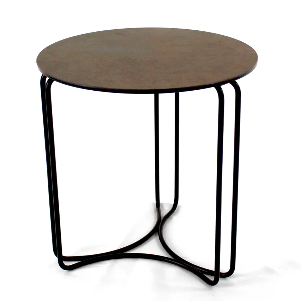 Viadurini Living Moderne Couchtische-Runder Couchtisch und Sockel aus Steinzeug mit 3 Halbmonden, hergestellt in Italien – Arepa