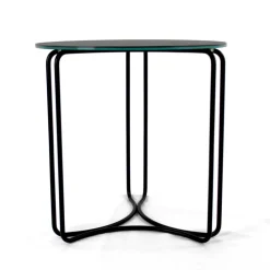 Viadurini Living Moderne Couchtische-Runder Couchtisch und Sockel aus Steinzeug mit 3 Halbmonden, hergestellt in Italien – Arepa