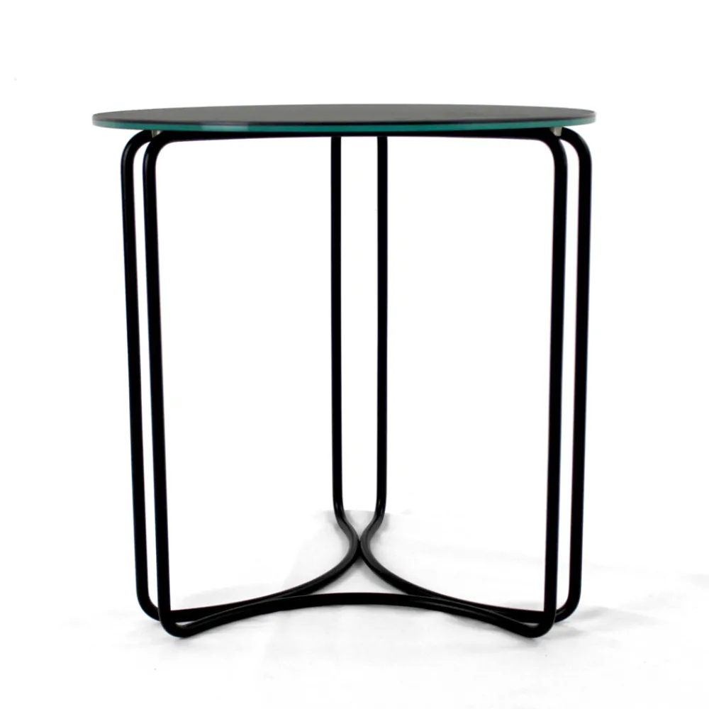 Viadurini Living Moderne Couchtische-Runder Couchtisch und Sockel aus Steinzeug mit 3 Halbmonden, hergestellt in Italien – Arepa