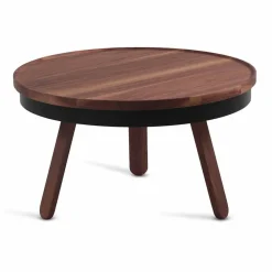 Viadurini Living Moderne Couchtische-Runder Design-Couchtisch aus Massivholz und Metall - Salerno