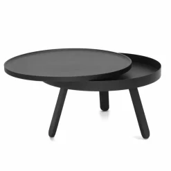 Viadurini Living Moderne Couchtische-Runder Design-Couchtisch aus Massivholz und Metall - Salerno