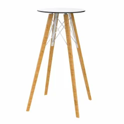 Vondom Garten Beistelltisch-Runder Design-Stehtisch aus Holz und HPL, 4 Stück - Faz Wood von