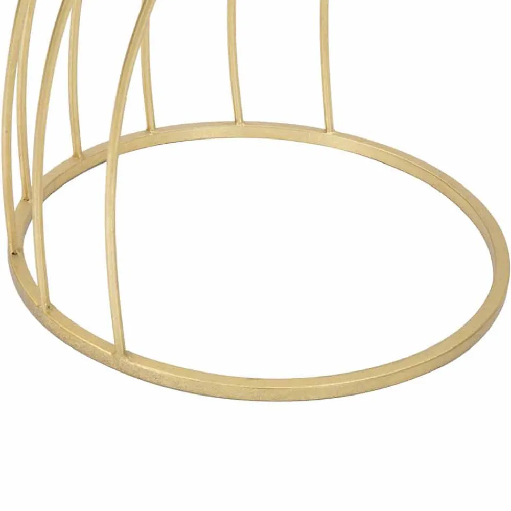 Viadurini Living Moderne Couchtische-Runder Design-Telefonständer aus Glas, Eisen und MDF - Isaiah