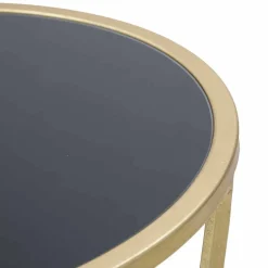 Viadurini Living Moderne Couchtische-Runder Design-Telefonständer aus Eisen und Glas - Faith