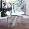 Viadurini Living Esstische Nach Mass|Esstische-Runder Designtisch D130 Kristallplatte made in Italy Cristal