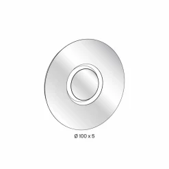 Viadurini Decor Wandspiegel-Runder Design-Wandspiegel aus goldenem Metall, Luxus Made in Italy - Merale