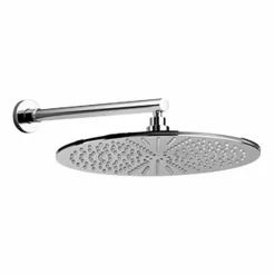 Viadurini Taps Duschköpfe-Runder Duschkopf aus Edelstahl und Messing Made in Italy - Aurelio