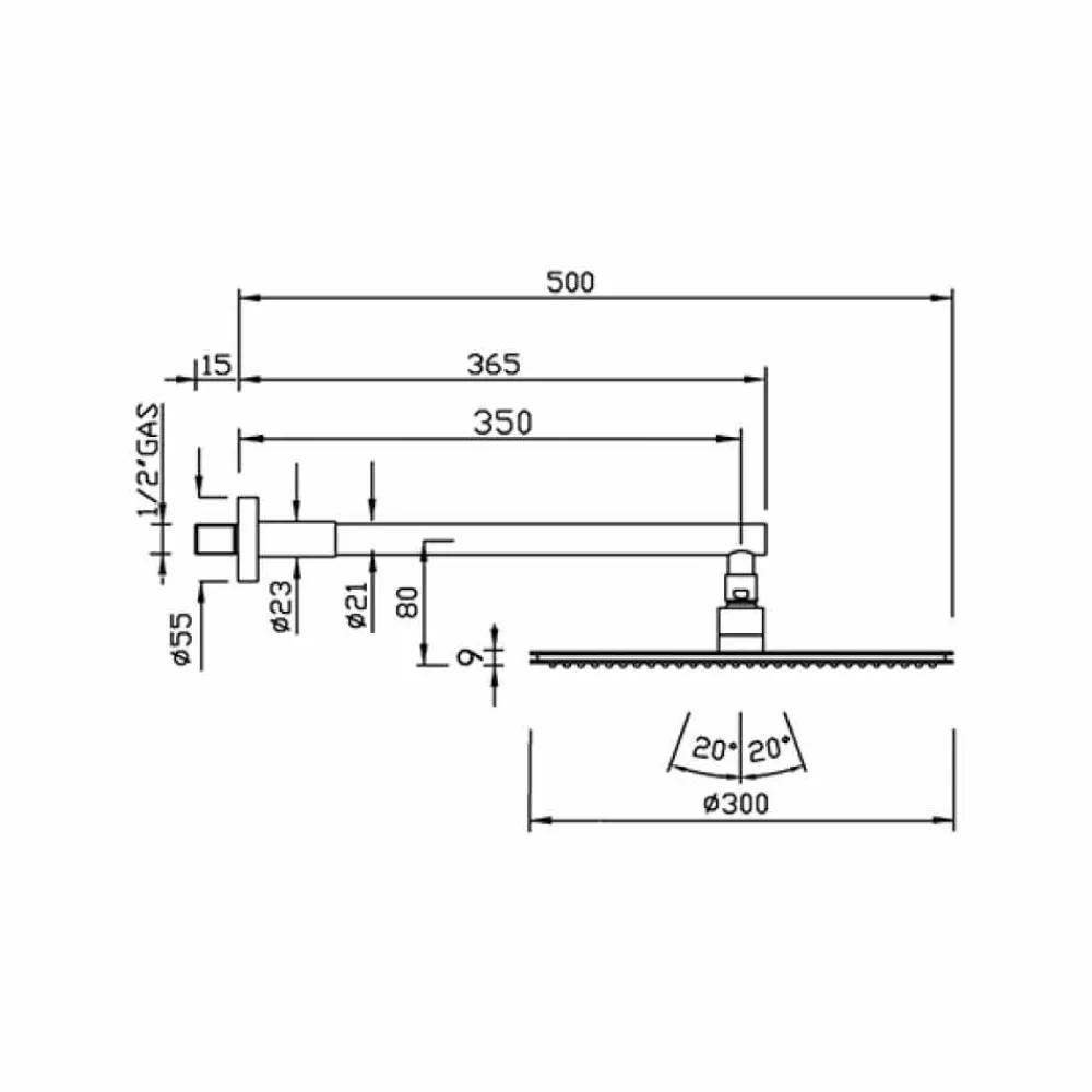Viadurini Taps Duschköpfe-Runder Duschkopf aus Edelstahl und Messing Made in Italy - Aurelio