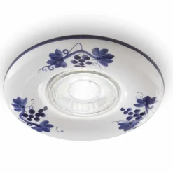 Ferroluce Vintage Deckenleuchten-Runder Einbaustrahler aus handdekorierter Vintage-Keramik - Pescara