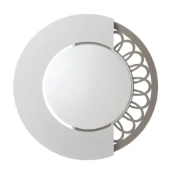 Viadurini Living Standspiegel-Runder Eisenspiegel mit Seitendekoration, hergestellt in Italien – Vorhängeschloss