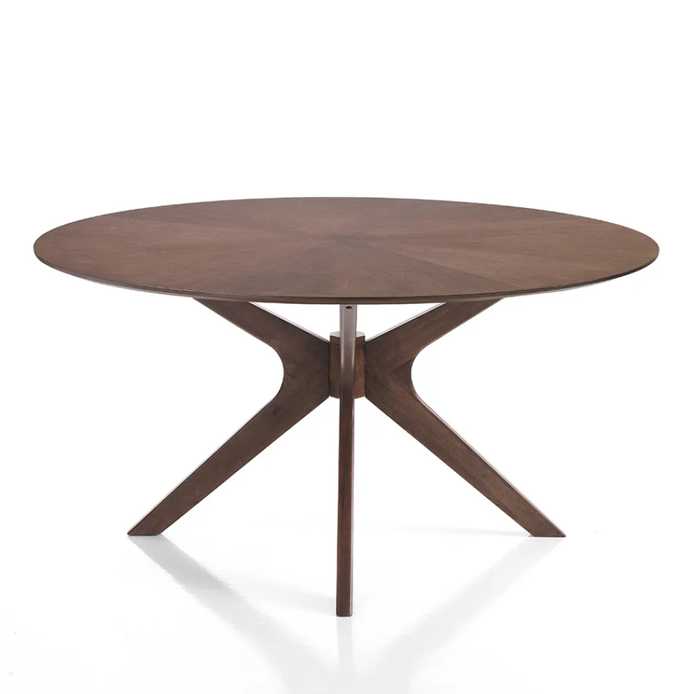 Viadurini Living Runde Tische-Runder Esstisch aus furniertem Mdf und Massivholz - Fulmine