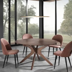 Viadurini Living Runde Tische-Runder Esstisch aus furniertem Mdf und Massivholz - Fulmine