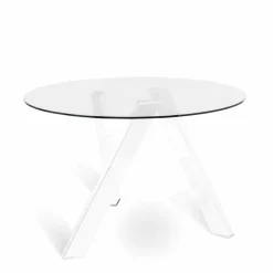 Viadurini Living Runde Tische-Runder Esstisch aus Glas in modernem Design Adamo