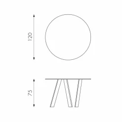Viadurini Living Runde Tische-Runder Esstisch aus Glas in modernem Design Adamo