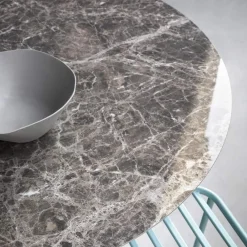 Viadurini Living Runde Tische-Runder Esstisch aus Glaskeramik und Metall Made in Italy - Alfero