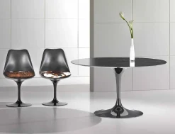 Viadurini Living Esstische Nach Mass|Runde Tische-Runder Esstisch aus hochwertigem Marquinia-Marmor Made in Italy - Nerone