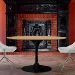 Viadurini Living Runde Tische-Runder Esstisch aus HPL-Laminat und Aluminium, hergestellt in Italien – Dollars