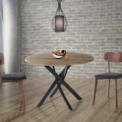 Viadurini Living Runde Tische-Runder Esstisch aus MDF und Stahl - Altavela