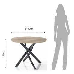 Viadurini Living Runde Tische-Runder Esstisch aus MDF und Stahl - Altavela