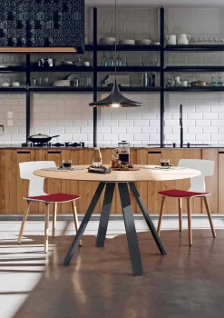 Viadurini Living Runde Tische-Runder Esstisch aus Metall und MDF Made in Italy - Cornelius