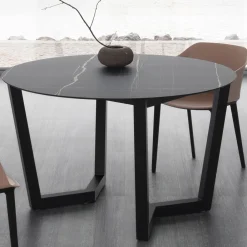 Viadurini Living Runde Tische-Runder Esstisch aus Metall und laminiertem HPL Made in Italy - Bastiano