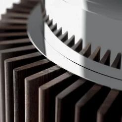 Viadurini Living Esstische Nach Mass|Runde Tische-Runder Esstisch aus Rauchglas mit Holzsockel Made in Italy - Rondo