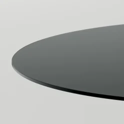 Viadurini Living Esstische Nach Mass|Runde Tische-Runder Esstisch aus Rauchglas mit Holzsockel Made in Italy - Rondo