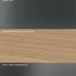 Viadurini Living Esstische Nach Mass|Runde Tische-Runder Esstisch aus Rauchglas mit Holzsockel Made in Italy - Rondo