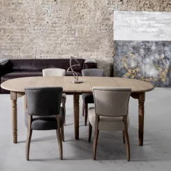 Viadurini Living Ausziehbare Esstische-Runder Esstisch ausziehbar bis 272 cm in Homemotion Wood - Guglio