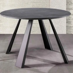 Viadurini Living Runde Tische|Ausziehbare Esstische-Runder Esstisch ausziehbar Bis zu 370 cm in Holz und Metall - Caimano