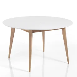 Viadurini Living Ausziehbare Esstische-Runder Esstisch ausziehbar bis 160 cm in Mdf und Holz - Ciacco